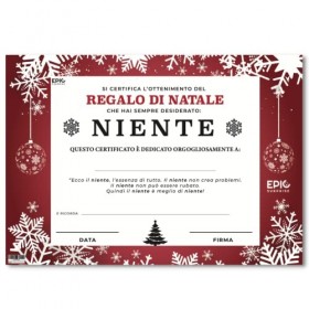 Epic Surprise Idée cadeau Noël rien pour blague géante, cadeau Noël rien, certifié aucune affiche, prenez le tour de votre am