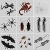 Kalolary 150 Pièces Araignées En Plastique Noir Bugs Halloween Prank Jouets, Réaliste Faux Insectes Rats Chauves-souris Cafar