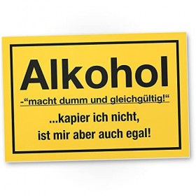 DankeDir! Alkohl Force Dumm Plaque en Plastique avec Inscription Humoristique Cadeau pour Lui Cadeau danniversaire pour Homm