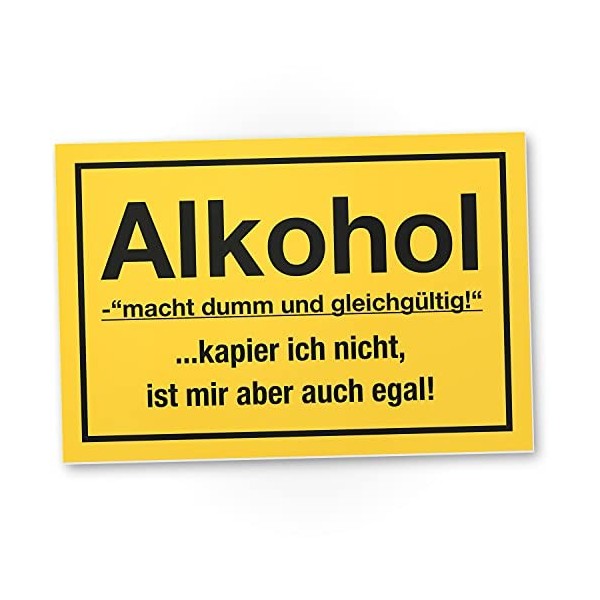 DankeDir! Alkohl Force Dumm Plaque en Plastique avec Inscription Humoristique Cadeau pour Lui Cadeau danniversaire pour Homm