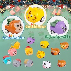 EITO Calendrier De lAvent 2023 Calendrier De lAvent pour Enfants Le Calendrier De lAvent Contient 24 Voitures De Circulati