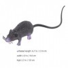 ibasenice Lot de 6 jouets de simulation pour chat en peluche réaliste faux rats - Jouet effrayant pour rats - Accessoire déli