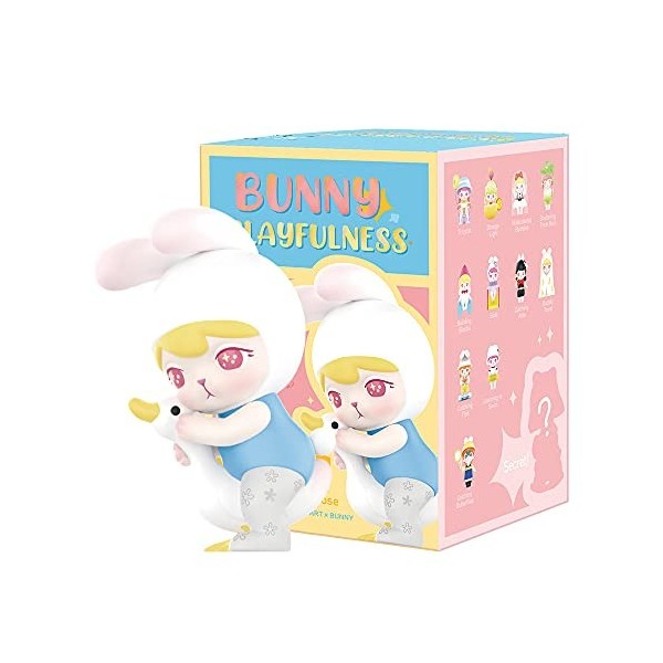 pop mart Bunny Playfulness Series Figurine daction exclusive à collectionner Jouet mignon Cadeau créatif pour Noël, fête da