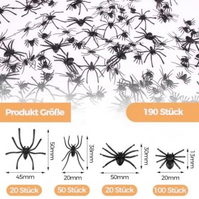 VIKY Décoration dHalloween - Araignée réaliste