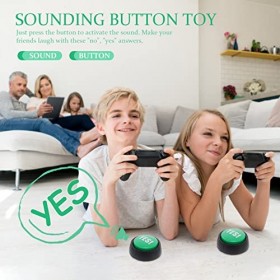 Toyvian Yes No Button with Sound Yes Sound Button Communication Buttons Funny Gag Gift Unique Talking Button Party Favors Ye