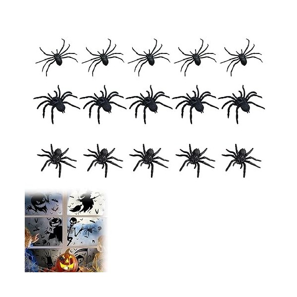 Araignées Effrayantes, Araignée Plastique, Jouet Araignée En Plastique, Jouet Halloween Araignée, Fausse Araignée Noire Hallo