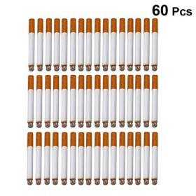 HEALLILY Lot de 60 fausses cigarettes, drôles et réalistes - Accessoire de fête