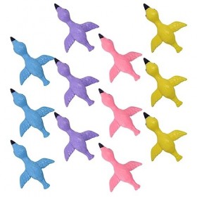 GLEAVI Lot de 12 flamants lance-flamants extensibles pour les jeux de vol et les cadeaux de fête
