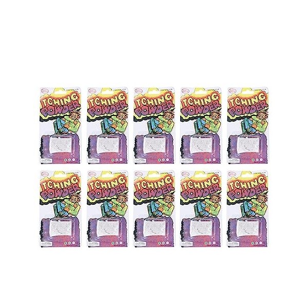 SEWACC Lot de 10 paquets de poudre de démangeaisons, blague, blague, accessoire de fête pour blague, surprise, poisson davri