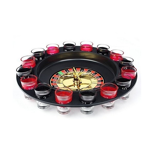 Schramm® Jeu à Boire Roulette, Emballage Cadeau Inclus Jeu de fête