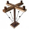 SOARFLY Hooks Ring Toss Game, Quatre Personnes Toss Hameçon et Anneau, interactif, Jeu de Lancer à Anneaux en Bois pour Adult