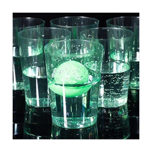 Relaxdays Pong, Lot de 12 gobelets & 3 balles, Jeu à Boire de soirée pour Adultes, Gin-Tonic, Vert, 10030773