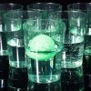 Relaxdays Pong, Lot de 12 gobelets & 3 balles, Jeu à Boire de soirée pour Adultes, Gin-Tonic, Vert, 10030773