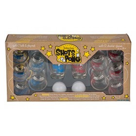 Out of the blue Boire Shots Pong avec Terrain de Jeu, 12 Verres et 2 balles pour Environ 60 ML, 93/2087, Multicolore