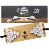 Original Small Pong Officiel | Mini Table Beer Pong en Bois | Qualité Premium | 1 Plateau Beer Pong en Bois | 2 Mini Lanceurs