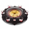 FiNeWaY Roulette électrique pour boire avec plateau tournant - Jeu de 6 jeux en verre - Casino pour adulte - Pour Noël, Nouve