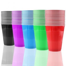 Vexillic Tasse de Bière Pong, 70 Pièces Jeux à Boire Gobelets 400ML American Tasses Réutilisables de Fête Cadeau pour Barbecu