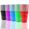 Vexillic Tasse de Bière Pong, 70 Pièces Jeux à Boire Gobelets 400ML American Tasses Réutilisables de Fête Cadeau pour Barbecu