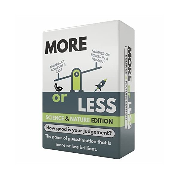 More or Less: Plus ou Moins | Version Française | Jeux de Cartes Amusants pour Les Adultes & Les Enfants |