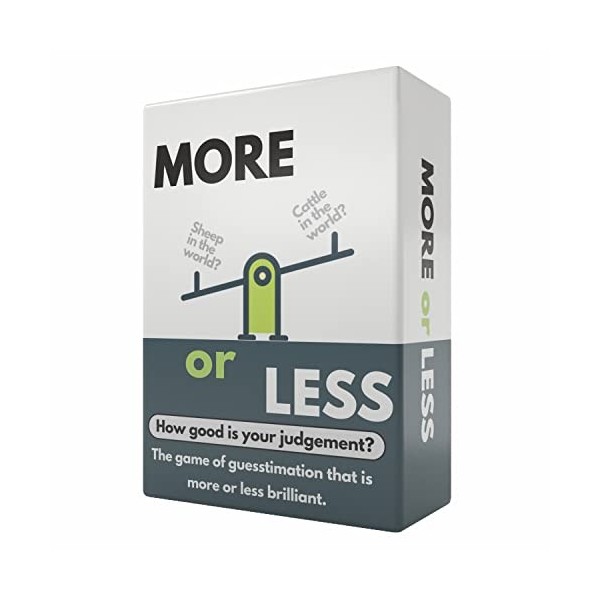 More or Less: Plus ou Moins | Version Française | Jeux de Cartes Amusants pour Les Adultes & Les Enfants |