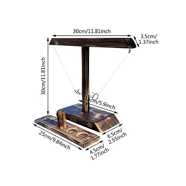 Ropniik Jeu Danneau De Lancer en Bois Crochets Adulte Et Enfant,TIK Tok Game,Ring Toss Game, Jeu De Lancer Danneau,Jeu De L