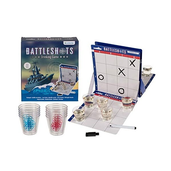 outoftheblue Jeu à boire en forme de bateau avec 10 verres à liqueur – Jeu de fête Saufspiel