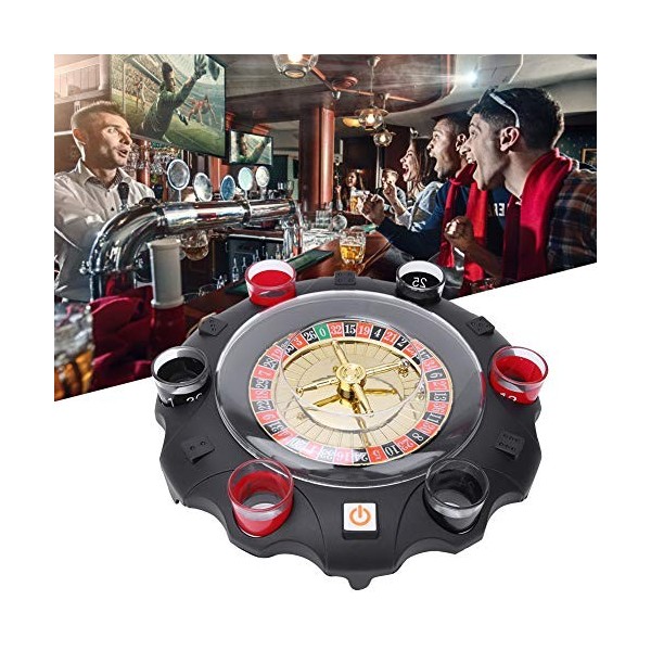 Roulette à Boire Jeux à Boire pour Soirée Bar 6 Verres à Shots Jeux et Activités de Fêtes