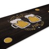 Set Beer Pong I 180 x 60 cm I Tapis de terrain au design électrique I Avec 22 gobelets et 6 balles de tennis de table I Jeu à