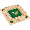 ACTOYS Shut The Box Jeu de Dés en Bois, Classic Kluster Jeu de Société, Jeux en Bois avec 2 Dés, Shut The Box 4 Joueurs, Jeu 