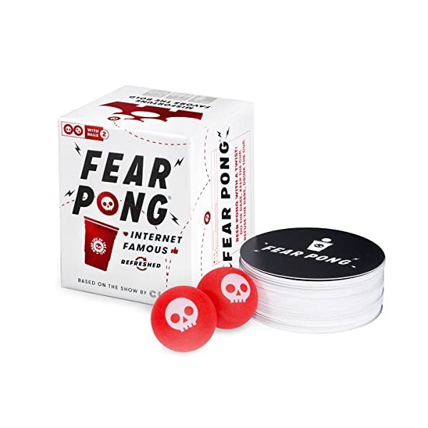 Fear Pong: Internet Famous Refreshed - The Card Game by Cut - 215 Horrible Dares - Jeu de cartes idéal pour les fêtes et les 