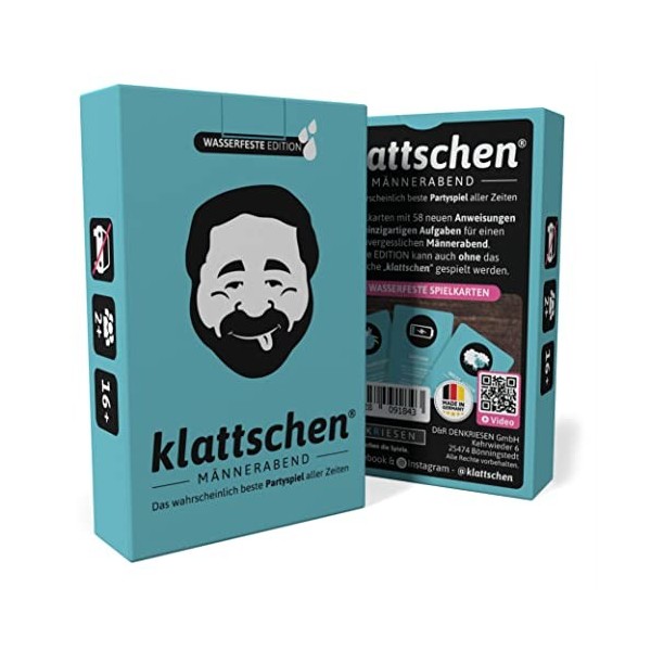 DENKRIESEN - Klattschen® - Soirée masculine, édition résistante à leau, le meilleur jeu à boire de tous les temps, jeu de fê