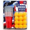 Superbox Ensemble Beer Pong 48 pièces,Jeu à boire pour fêtes, anniversaires, Halloween et Noël,24 gobelets rouges et bleus,24