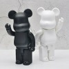Holludle Bearbrick Figurine en forme dours Blanc/noir Crude Embryon Poupée peinte Graffiti Jouet Hauteur 26 cm