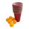 Widdle Gifts- PMS Lot de 18 Verres de bière-Pong dans Un Sac en polypropylène avec Carte en-tête, 12 Tasses/6 balles, 5037241