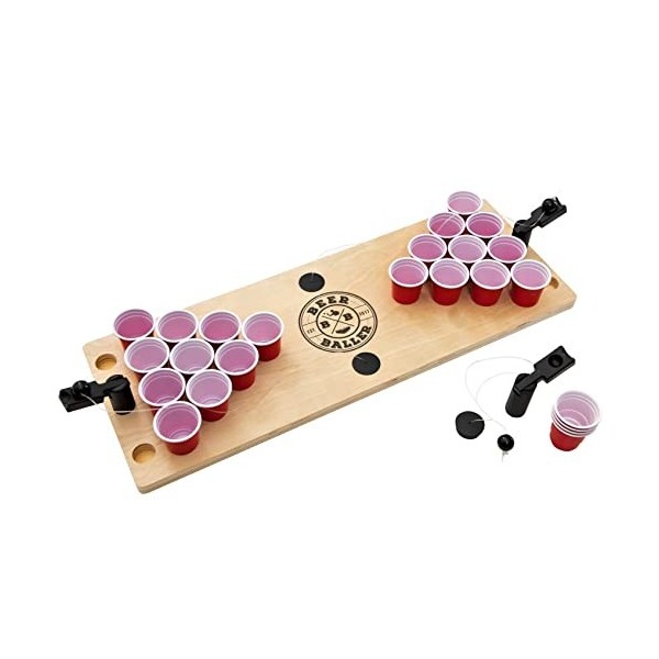 Mini-Pong à bière BeerBaller® : Le légendaire Jeu de Beerpong en Version Shot ! | Le Nouveau Jeu À Boire DE 2020 ! | Pièces d