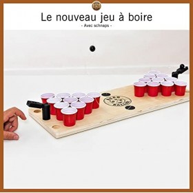 Mini-Pong à bière BeerBaller® : Le légendaire Jeu de Beerpong en Version Shot ! | Le Nouveau Jeu À Boire DE 2020 ! | Pièces d
