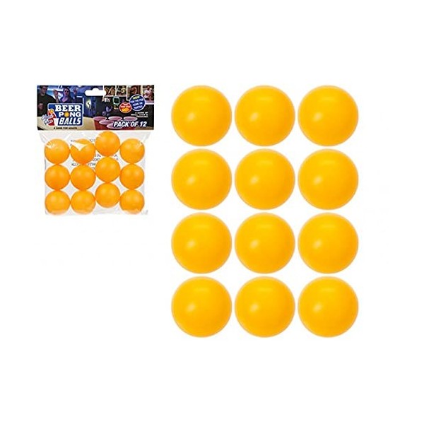 PMS 619071 Lot de 12 balles de Rechange pour bière-Pong Orange
