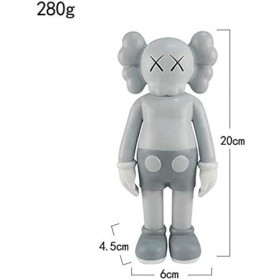 Bankeep KAWS Prototype original Fake Companion - 20 cm - Jouet dart - Figurine daction - Pièce de collection - Jouet gris 