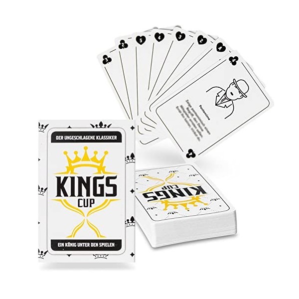 Kings Cup Party Drinking Game - Le Jeu à Boire Original dans lédition de Jeu de Cartes 2.0 avec Extension de 52 Cartes Versi