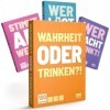 Wahrheit oder Trinken® – Sicher, dass Ihr euch wirklich kennt ?! – Jeu à boire avec 100 cartes – Jeu de cartes – Jeux de fête