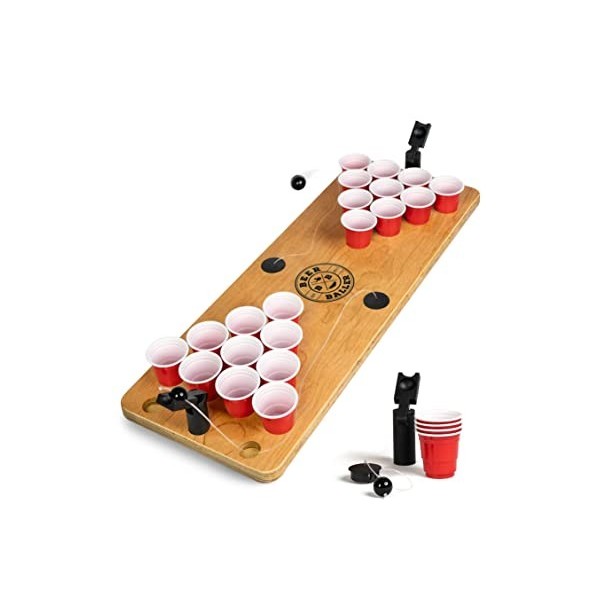 BeerBaller® Shot Pong Cherry - Beer-Pong en Version Shot ! | Le Nouveau Jeu DE FÊTE DE 2020 ! | Idéal pour Les fêtes, Les pré