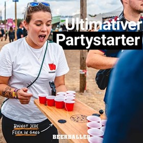 BeerBaller® Shot Pong Cherry - Beer-Pong en Version Shot ! | Le Nouveau Jeu DE FÊTE DE 2020 ! | Idéal pour Les fêtes, Les pré