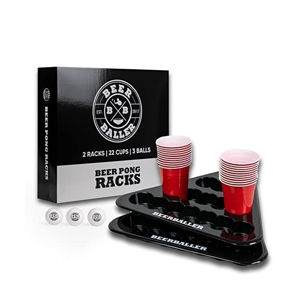 Jeu à Boire / Beer Pong / 15 Boules et 22 Gobelets de 550 ml / Matière :  Plastique