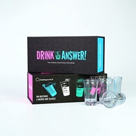 Bubblegum Stuff - Drink Is The Answer | Jeu questionnaire – Jeu à boire – Jeu de fête | Réponses – Points de score – Buvez de