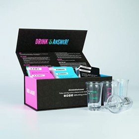 Bubblegum Stuff - Drink Is The Answer | Jeu questionnaire – Jeu à boire – Jeu de fête | Réponses – Points de score – Buvez de