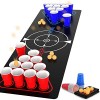 Faburo Beer Pong Set de tapis de table avec 22 tasses et 6 boules de bière pong 180 x 61 cm