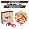 Original Cup Hookey® Game - Jeu de Lancer dAnneaux avec Cible - Jeux dAdresse en Bois pour Enfants et Adultes - Jouet dInt