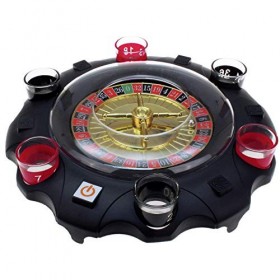 Close Up Roulette électronique en Plastique + 6 Verres à Shot dans Une boîte Cadeau