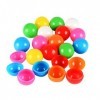 USHOBE 100Pcs Boules de Loterie de Tirage Sort 3.5Cm Boules de Tombola Remplies Balles de Jeu Colorées Pong Balls Beer Pong B