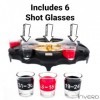 Invero Roulette électrique style casino – Jeu à boire pour adultes comprend 6 verres à shot et tout le matériel – Accessoire 